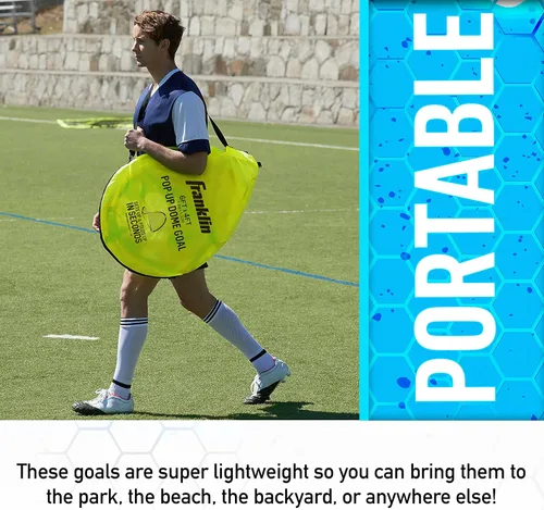 Miniatura 3 de Franklin Sports Portería de fútbol con forma de cúpula emergente - Portería de fútbol para interior o exterior - Portería se pliega
