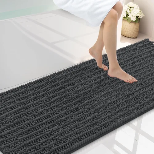 Miniatura 91 de Smiry Alfombras de Baño 24x16 pulgadas, Alfombras de Baño de Chenilla Extra Suaves y Absorbentes, Respaldo de Goma Antideslizante, Lavable a Máquina