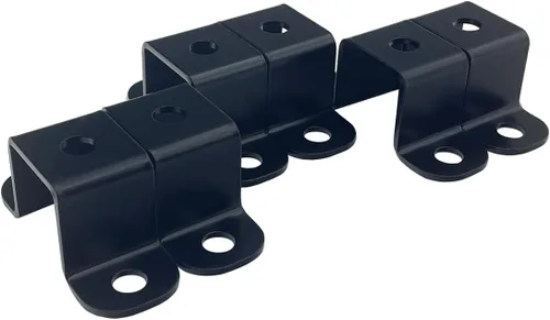 Miniatura 8 de 6 piezas de abrazaderas de tubo cuadrado de 2.5x2.5", abrazaderas de tubo de metal en U de 2.5 pulgadas, abrazadera de acero en U para montaje