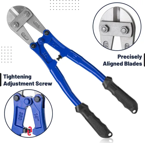 Miniatura 5 de Bates - Cortador de pernos, 14", Cortador de cerradura de cadena de servicio pesado, Cortadores de pernos de servicio pesado para cerraduras, Azul