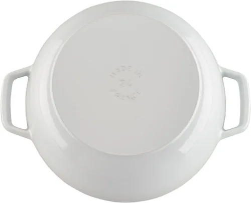 Miniatura 4 de Staub Horno holandés de hierro fundido, 3.75 cuartos de galón, sirve 3-4, fabricado en Francia, blanco