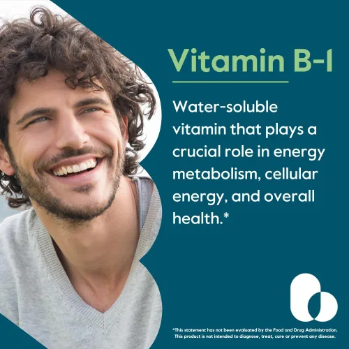 Miniatura 2 de BESTVITE Vitamina B-1 100 mg (240 cápsulas vegetarianas) - Sin estearatos - Sin fosfato dicálcico - Vegano - Sin OMG - Sin gluten