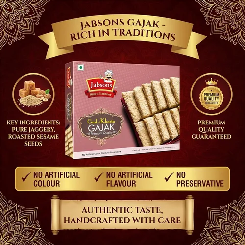 Miniatura 4 de Jabsons - Gud Khasta Gajak, 400 G (14.1 Oz)
