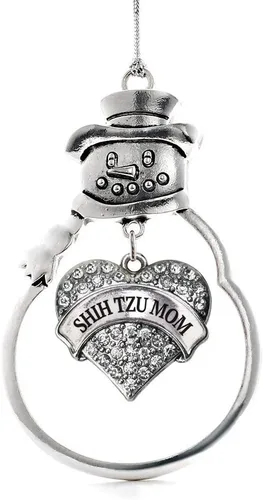 Miniatura 10 de Colgante de plata con diseño de Detroit con forma de corazón y muñeco de nieve con circonitas cúbicas