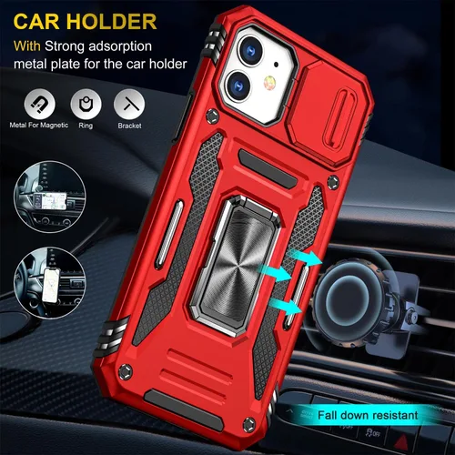 Miniatura 92 de Funda para iPhone 13 Pro con funda para cámara, con soporte de anillo para soporte, con función de montaje magnético para automóvil, para iPhone 13