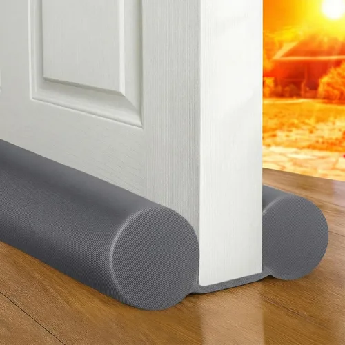 Miniatura 13 de MAXTID - Topes para puertas protectores de corrientes de aire, tope marrón ajustable de doble cara para puertas de 32 a 38 pulgadas, para puerta