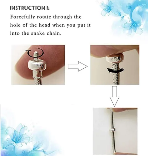 Miniatura 4 de GW Abalorios redondos de plata de ley 925 para pulseras de dijes para mujeres