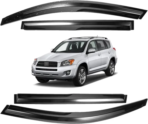 Miniatura 23 de Viseras para ventanas para Mazda 3 Sedán 4 puertas 2004 2005 2006 2007 2008 2009 estilo JDM Mugen, deflector de viento, protector solar y de lluvia