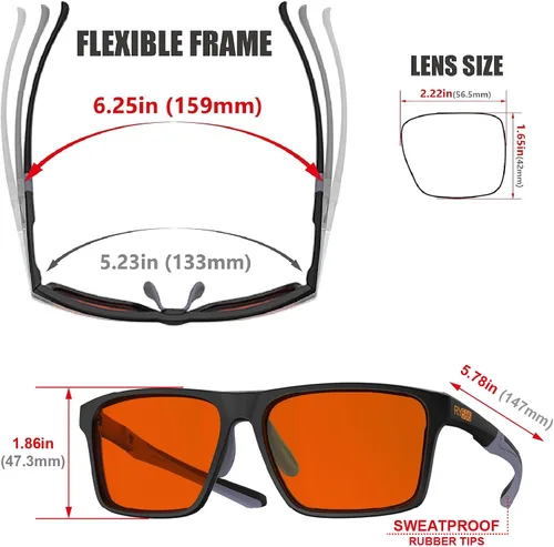 Miniatura 5 de Gafas de sueño HD P1AS 99.9% con bloqueo de luz azul para juegos que reducen la fatiga ocular y el deslumbramiento, definición de alto contraste