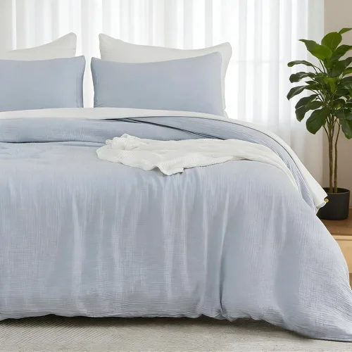 Miniatura 10 de EMME Muslin Cotton Duvet Cover Set