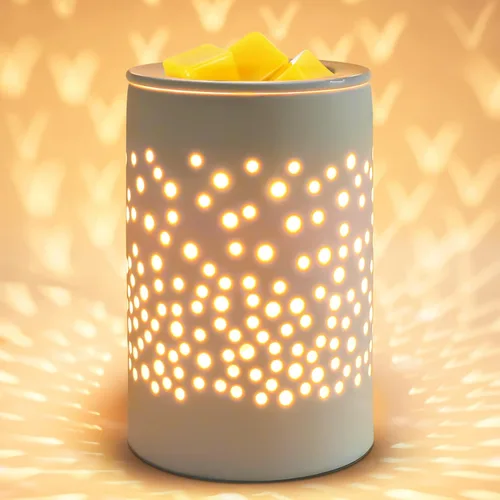 Bobolyn Calentador eléctrico de cera de cerámica, calentador de velas, lámpara de cera derretida, calentador de fragancias, regalo ideal para bodas,