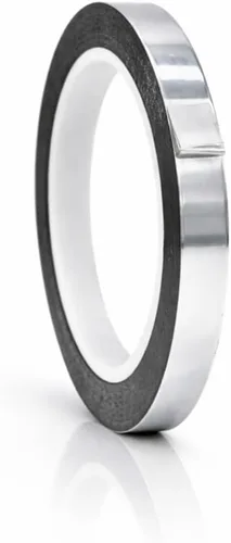 WOD Tape MPFT2 - Cinta de película de poliéster metalizada Mylar plateada con adhesivo acrílico, 1/2 pulgada x 72 pies. Cinta plateada de espejo