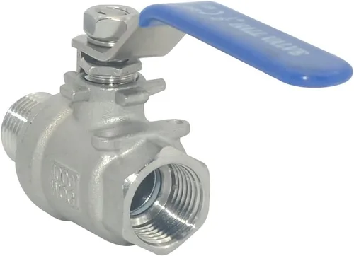 Miniatura 4 de DAN SPEED Válvula de bola de puerto completo macho x hembra de acero inoxidable S304 resistente para agua, aceite y gas, 1000WOG (1/2 pulgada)