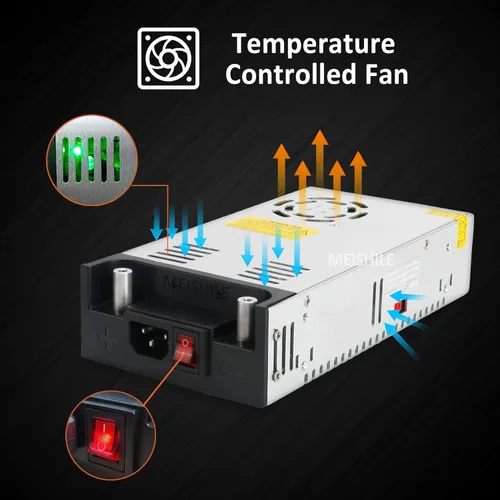 Miniatura 3 de Actualización 12V 50A 600W DC Fuente de alimentación conmutada Upgrad Clip PSU AC-DC Convertidor de transformador de 12 voltios 0-40/25 amperios