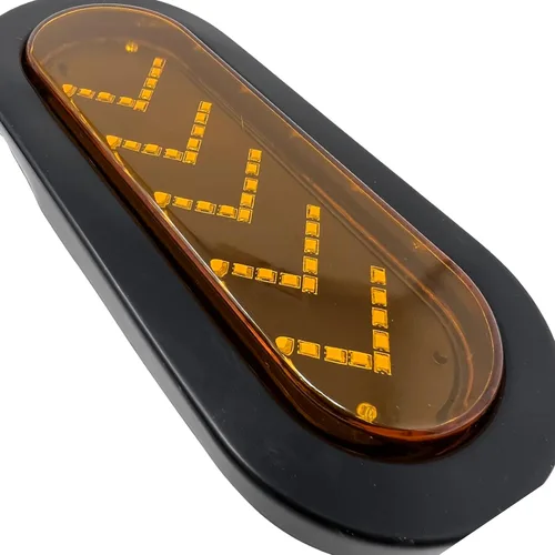Miniatura 3 de Luz trasera de remolque de 6 pulgadas, color ámbar, 45 LED, secuencial, con flecha secuencial, para remolque, luces indicadoras de señal ovalada
