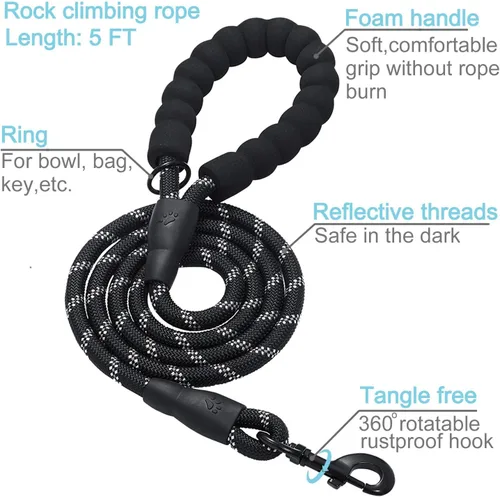 Miniatura 3 de haapaw Paquete de 2 collares de perro Martingale con hebilla de liberación rápida reflectantes, collares de entrenamiento para perros pequeños, Negro