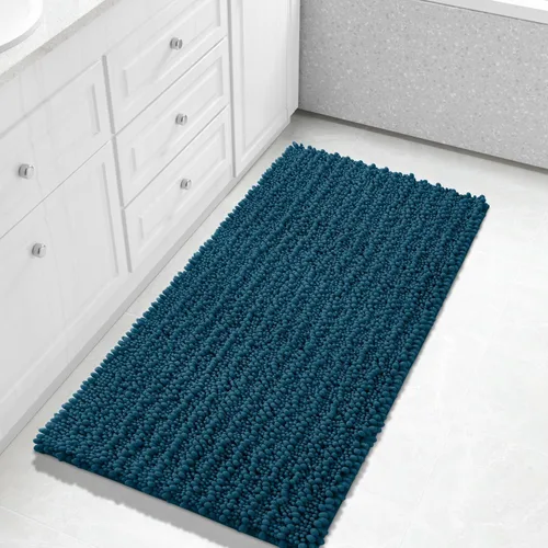 Miniatura 23 de Yimobra Alfombras de Baño Antideslizantes Lavables - Alfombra de Baño de Chenilla Ultra Suave Absorbente, Alfombra Peluda de Secado Rápido para Negro