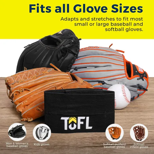 Miniatura 2 de TOFL Banda de guante de béisbol para moldear guantes Correa elástica con cierre ajustable para formar y almacenar bolsillos Accesorio de cuidado