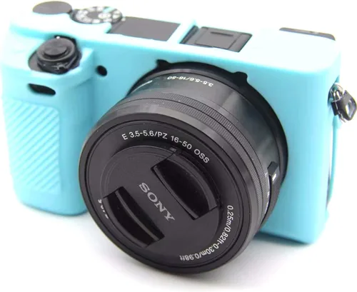 Miniatura 7 de Casos de cámara de silicona segura profesional Carcasa de goma para cámara Sony Alpha a6400 sin espejo (rosa)
