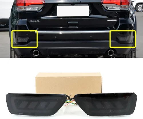 Miniatura 7 de Compatible con Jeep Compass 2011-2016, Jeep Grand Cherokee 2011-2021, Dodge Journey 2011-2017, luz de parachoques LED, luz de freno, luz antiniebla