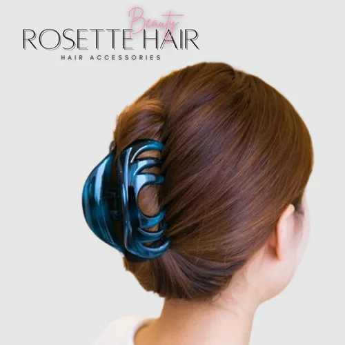 Miniatura 2 de Rosette - Pinza de cristal para el cabello, pinzas para el cabello, pasadores para uso en interiores y exteriores, cabello grueso, para mujeres