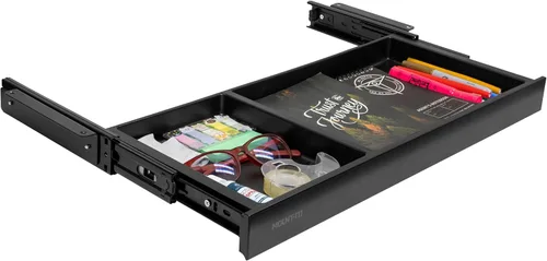 Mount-It! Cajón de almacenamiento debajo del escritorio, organizador de cajones poco profundos para debajo del escritorio, accesorio de