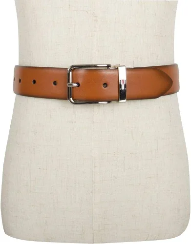 Miniatura 5 de Tommy Hilfiger Cinturón de vestir reversible para niños, Negro