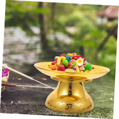 Miniatura 2 de DECHOUS Plato de adoración budista con bandeja de frutas para decoración del hogar de Buda