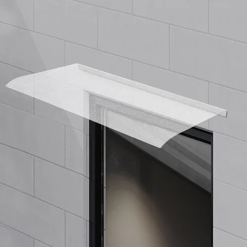 Miniatura 10 de Toldo para puerta de ventana, 47.2 x 15.7 pulgadas, toldo exterior de policarbonato para puerta de entrada exterior, toldo voladizo para puerta