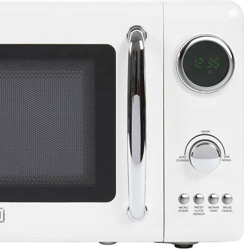 Miniatura 8 de Haden Horno microondas de 700 vatios y 0.7 pies cúbicos con controles digitales, descongelación e inicio instantáneo para encimera, pequeño negro