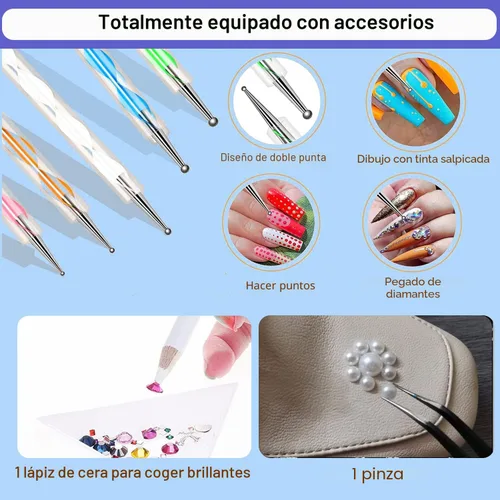 Miniatura 6 de B7000 - Pegamento adhesivo de diamantes de imitación para manualidades, 2 unidades de 3.7 fl oz con 5 bolígrafos de punteo, lápiz de cera y pinzas