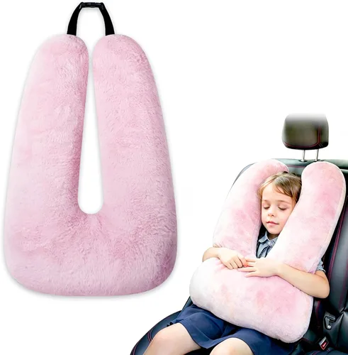Miniatura 13 de Atablyn La almohada de cuello para niños proporciona doble apoyo a la cabeza y el cuello en cualquier posición de sueño en vuelos, automóviles
