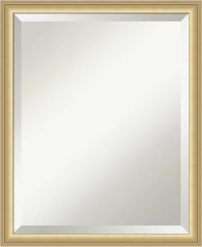 Amanti Art Espejo de baño, espejo de pared dorado Florence para usar como espejo de tocador de baño sobre fregadero (21.75 x 17.75 pulgadas), espejo