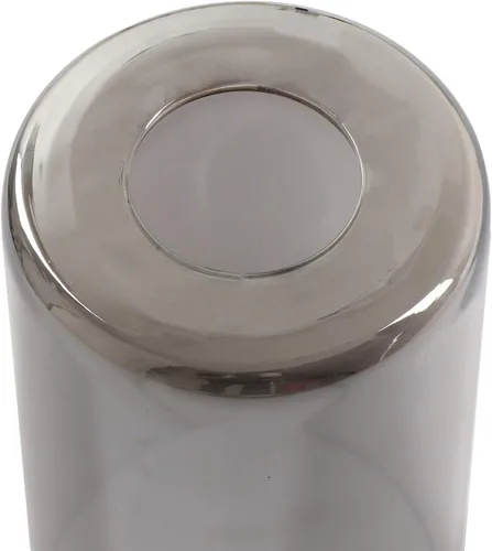 Miniatura 5 de Paquete de 2 pantallas de lámpara de vidrio gris ahumado, pantalla cilíndrica de vidrio brillante industrial de repuesto o globo para lámpara