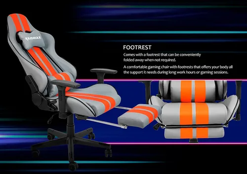 Miniatura 5 de Raidmax Superior DK905 - Sillas de juegos para computadora de auto de carreras, reposabrazos ajustable 3D, almohadas de cabeza y madera, base