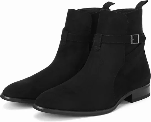 Miniatura 5 de Botas Chelsea para hombre, zapatos de vestir con correa de hebilla, botines cómodos para caminar