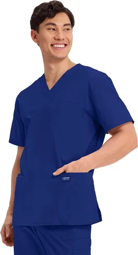 Miniatura 74 de Cherokee WW Professionals WW695 - Camisa de uniforme sanitario para hombre, con cuello en V