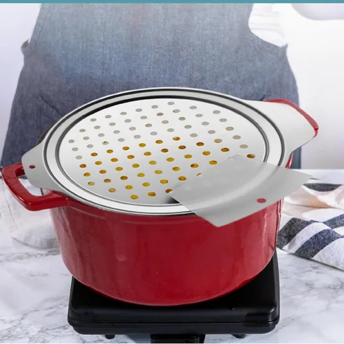Miniatura 4 de Zoie + Chloe, tapa de acero inoxidable para preparar Spaetzle, con espátula, Round