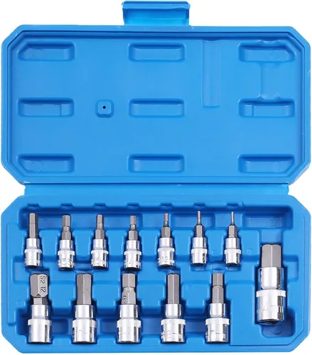 Miniatura 5 de Juego de llaves hexagonales Premium S2 de acero de aleación Kit de 13 piezas métricas 2mm - 14mm de llaves Allen