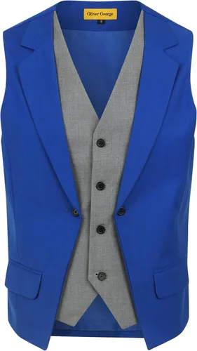 Miniatura 17 de Oliver George Chaleco formal de esmoquin en capas para hombre, chaleco de traje de negocios