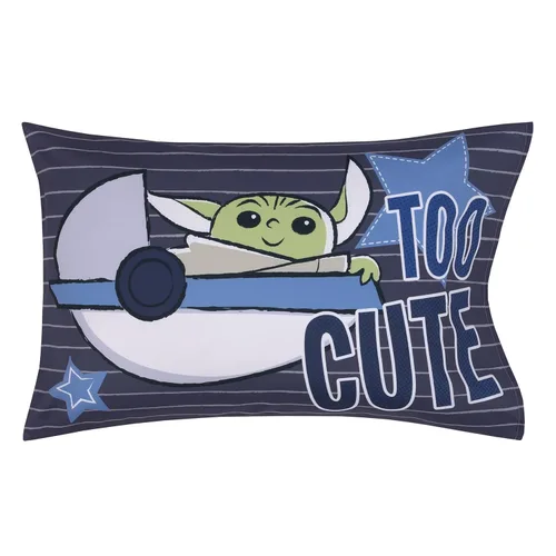 Miniatura 3 de NoJo Star Wars The Child Más Bonito en la Galaxia Azul, Verde y Gris Grogu y Hover Pod Juego de Sábanas para Niños Pequeños de 2 Piezas - Sábana