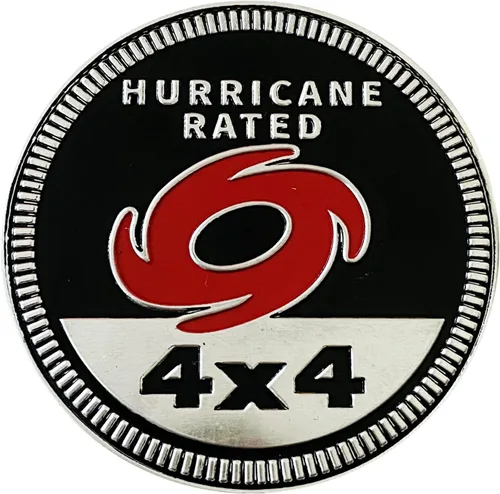 Insignia de huracán emblema de automóvil, 4 x 4 de metal, insignias de metal 3D, emblemas redondos, calcomanías compatibles con vehículos Jeep