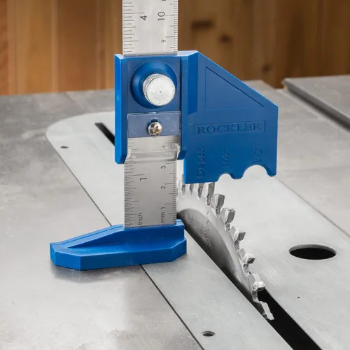 Miniatura 2 de Rockler Herramienta de calibre central/profundidad de broca de enrutador de 12 pulgadas, herramientas de medición de carpintería de calibre