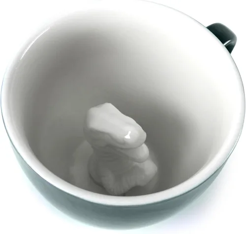 Miniatura 2 de Creature Cups Taza de cerámica T-REX – Taza de animales 3D ocultos, regalo divertido para los amantes de los dinosaurios y el jurásico T-Rex (verde)