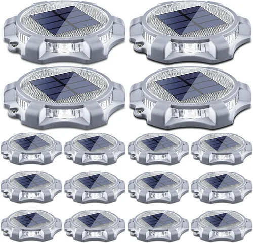 Miniatura 7 de SIEDiNLAR Luces solares para cubierta al aire libre, 2 modos, muelle LED, marcadores de entrada, luz impermeable para escalones, pasarela, escalera