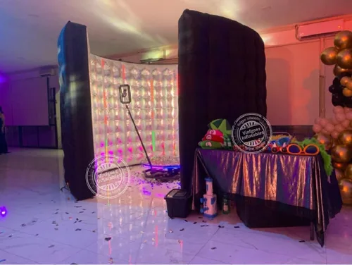 Miniatura 9 de Cabina de fotos inflable 360 con 24 piezas de tubo de luz LED y ventilador de aire para cabina de fotos telón de fondo para fiesta, boda, cumpleaños