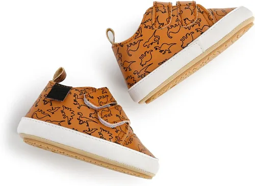 Miniatura 3 de QWZban Zapatos de bebé para niños y niñas, zapatillas de deporte con suela de goma antideslizante, para cuna de bebé, zapatos de vestir