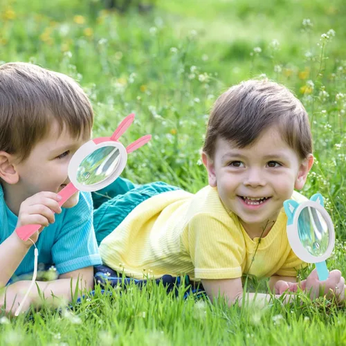 Miniatura 5 de Lupa de mano para niños para estudiantes y niños explorando la naturaleza, experimento científico, insectos, plantas, animales, hojas, observación