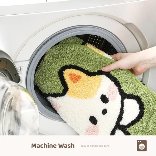 Miniatura 7 de Tapete de baño con diseño de animales, extra suave, absorbente, antideslizante, cómodo, tapete para bañera, ducha, baño, lavable a máquina, 20 x 31