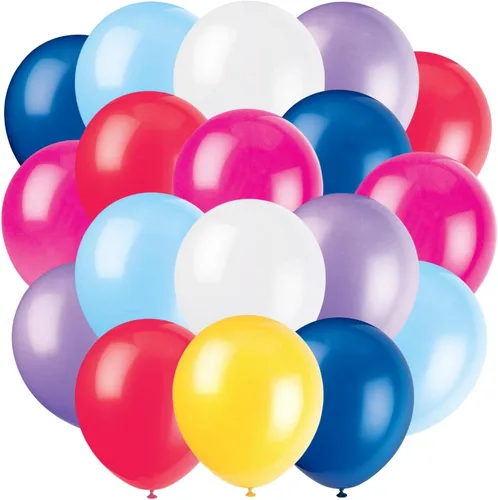 Globos de látex surtidos, 9 pulgadas (paquete de 20) – Decoraciones de fiesta vibrantes y de alta calidad, perfectos para cualquier celebración